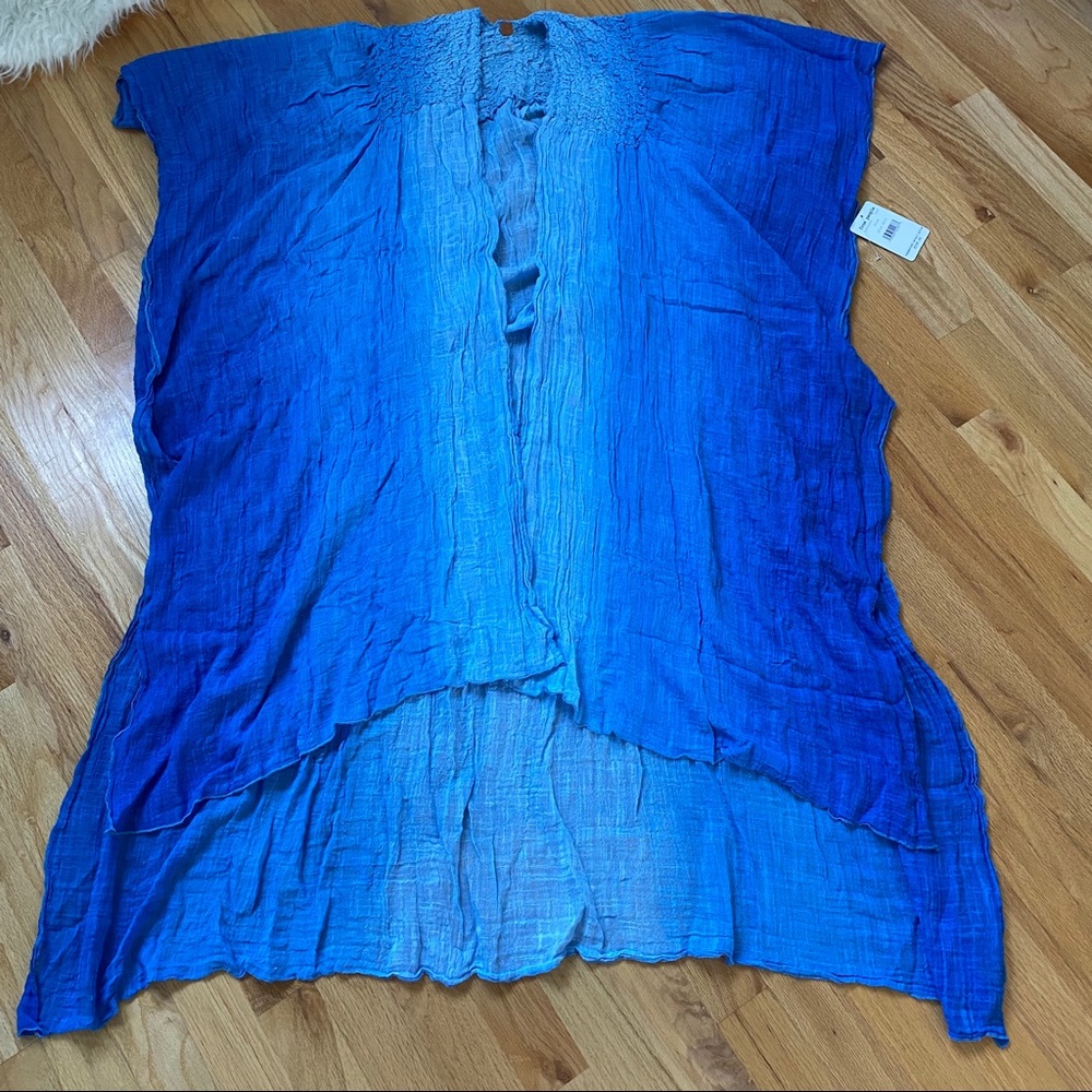 Free People Angelina Dip Dye Tie Dye Boho Kimono Robe - Picture 5 of 11
